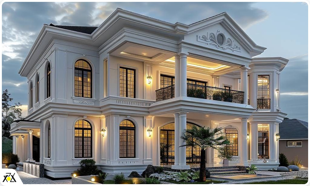 زیباترین نمای ساختمان ویلایی 